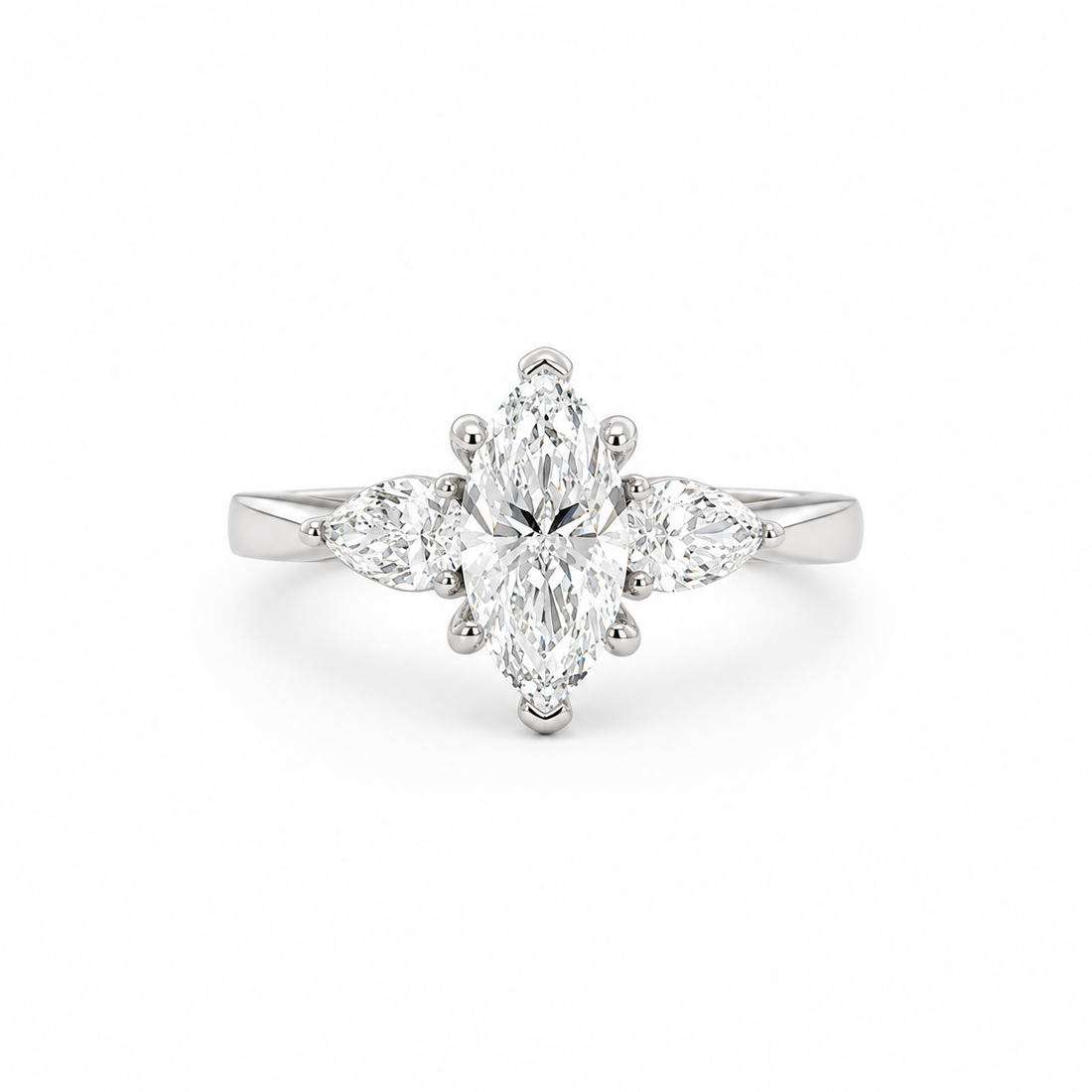 Platinum Lab-Grown Diamond Trilogy Ring