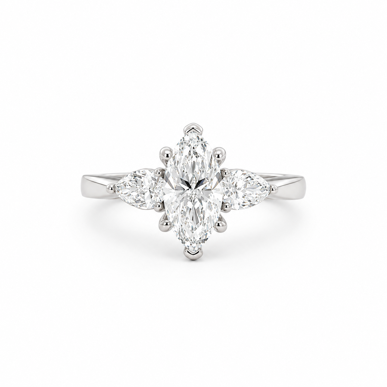 Platinum Lab-Grown Diamond Trilogy Ring