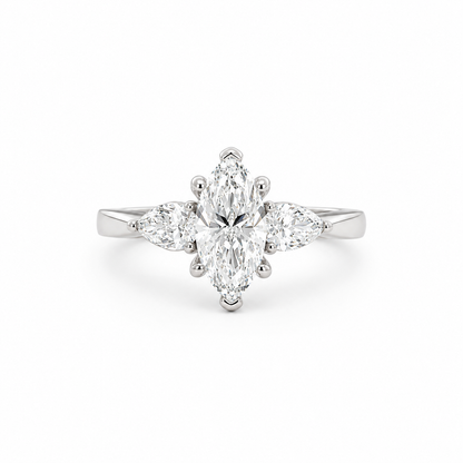 Platinum Lab-Grown Diamond Trilogy Ring