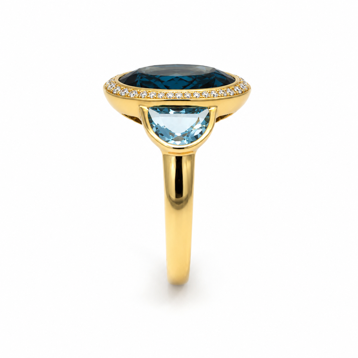 18ct Sapphire, Aquamarine &amp; Diamond