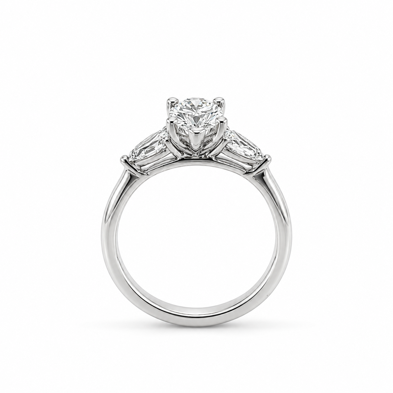 Platinum Lab-Grown Diamond Trilogy Ring