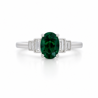18ct Tourmaline &amp; Diamond Ring