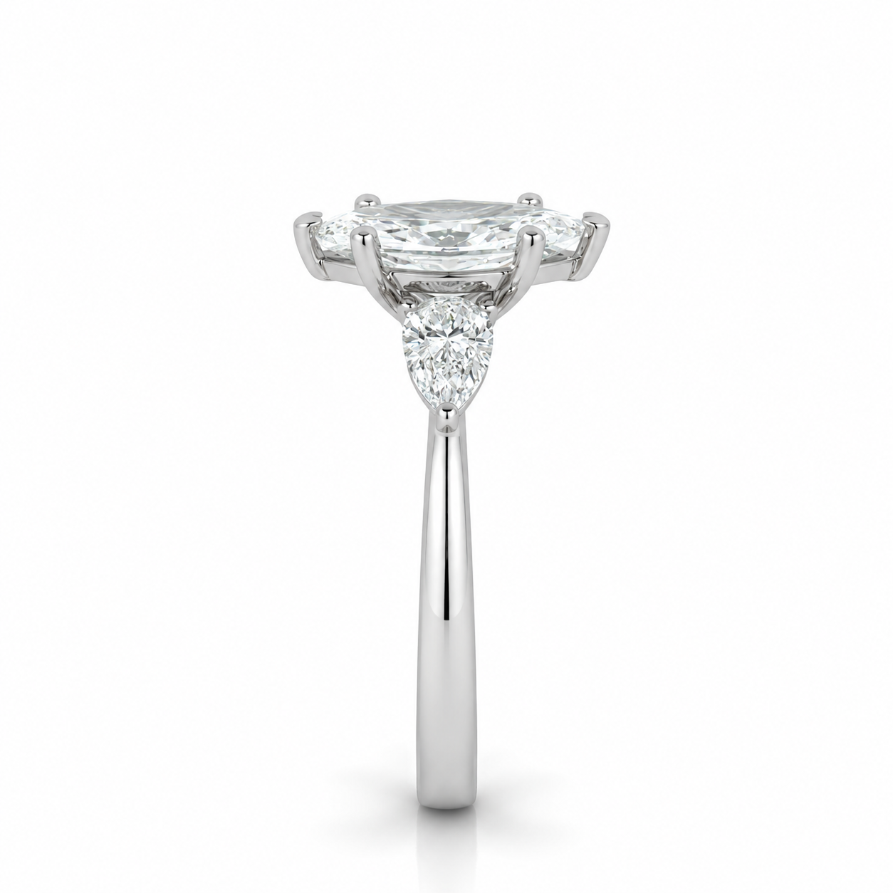 Platinum Lab-Grown Diamond Trilogy Ring