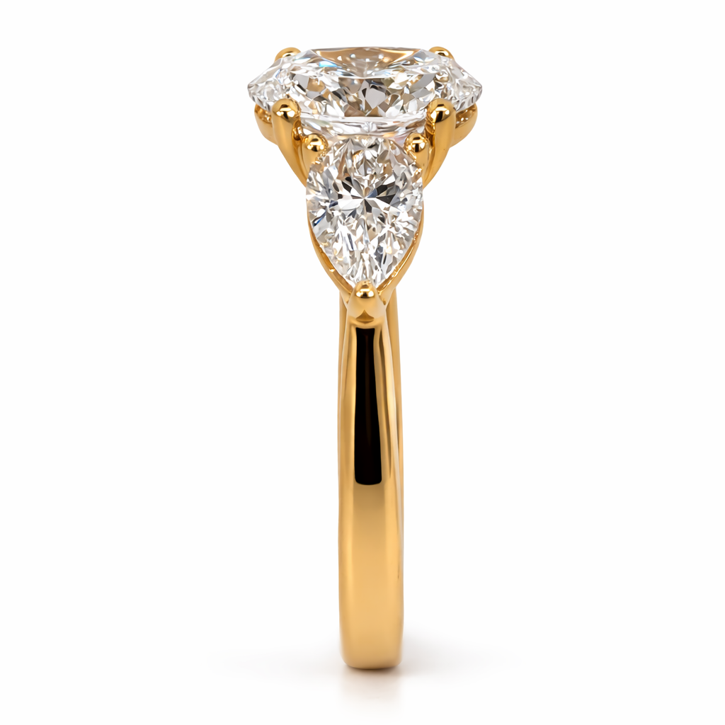 2.57ct Oval &amp; Pear Lab-Grown Diamond Ring