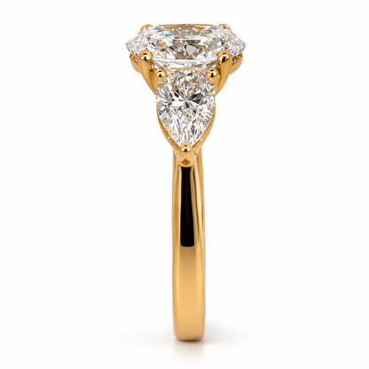 2.57ct Oval &amp; Pear Lab-Grown Diamond Ring