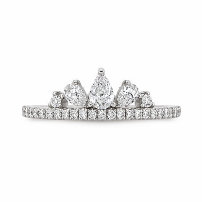 18ct White Gold Diamond Tiara Ring