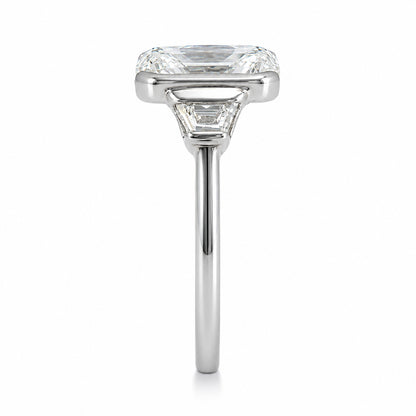 Lab-Grown Diamond Crisscut Emerald &amp; Trapezoid Three-Stone Ring