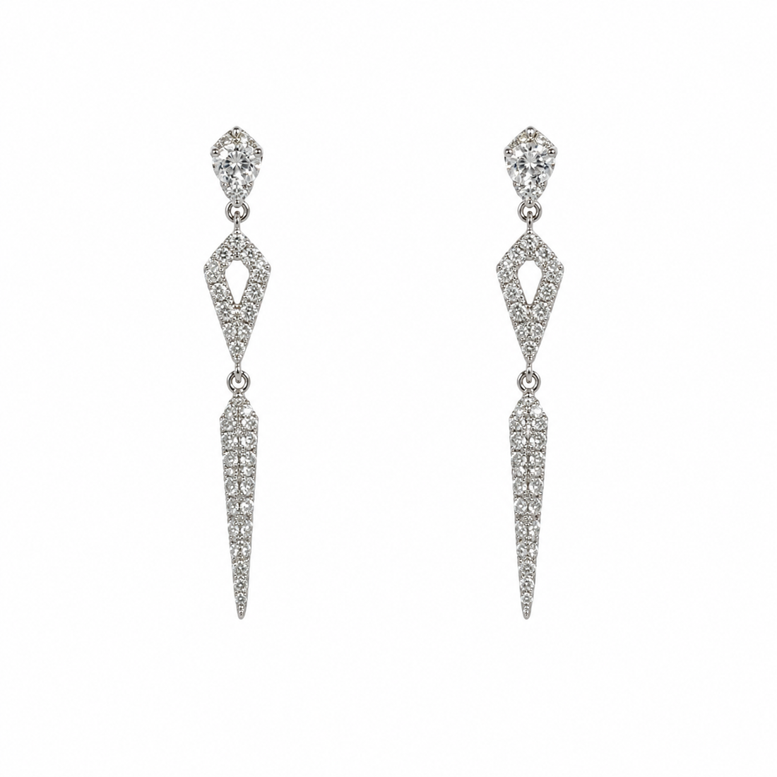 18ct Diamond Drop Earrings