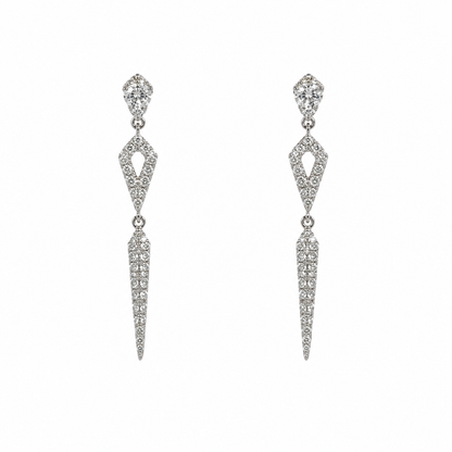 18ct Diamond Drop Earrings