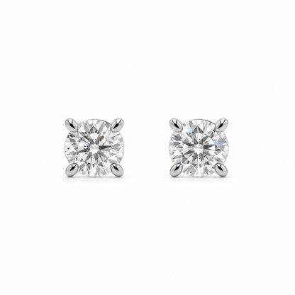 18ct White Gold Diamond Stud Earrings