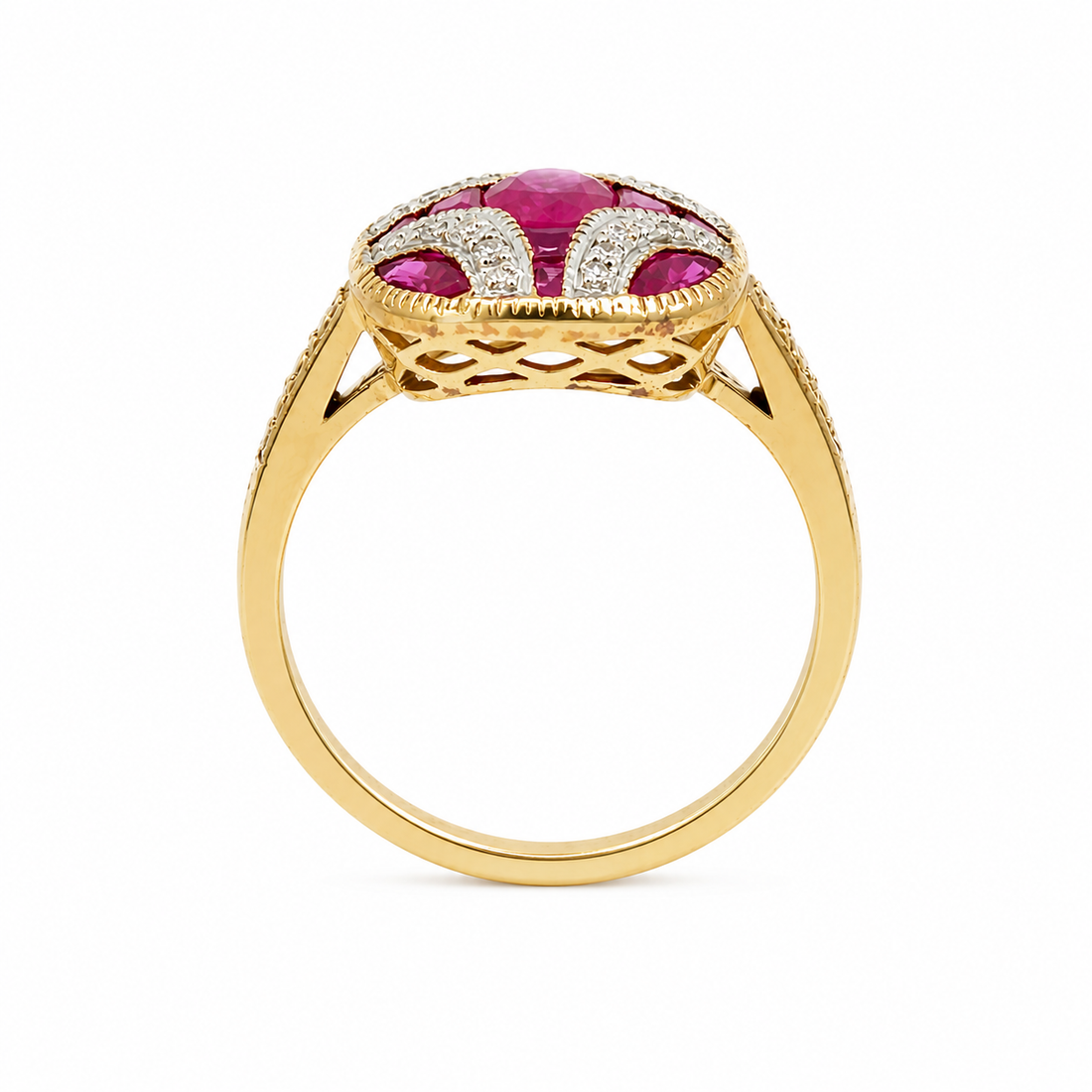 9ct Ruby &amp; Diamond Dress Ring