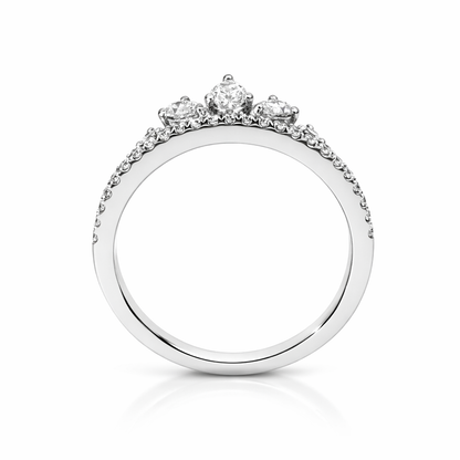 18ct White Gold Diamond Tiara Ring