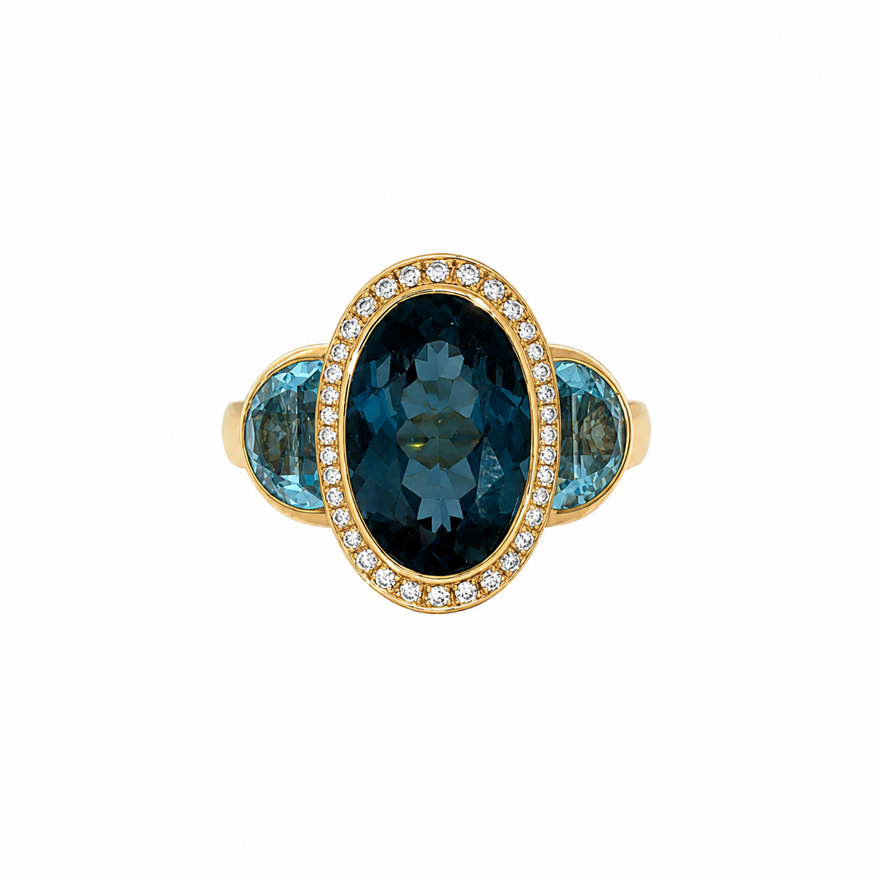 18ct Sapphire, Aquamarine &amp; Diamond