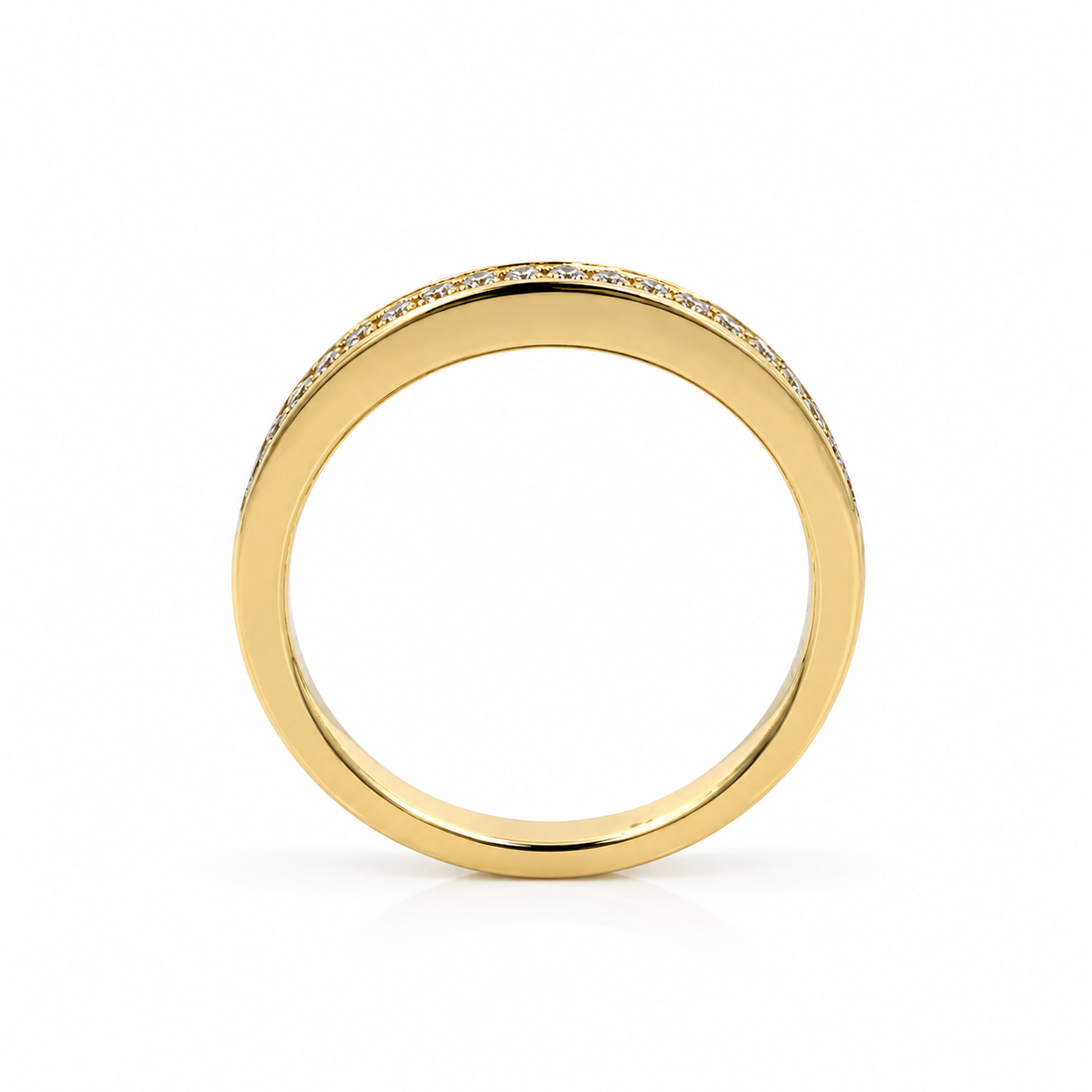18ct Gold Diamond Set Band