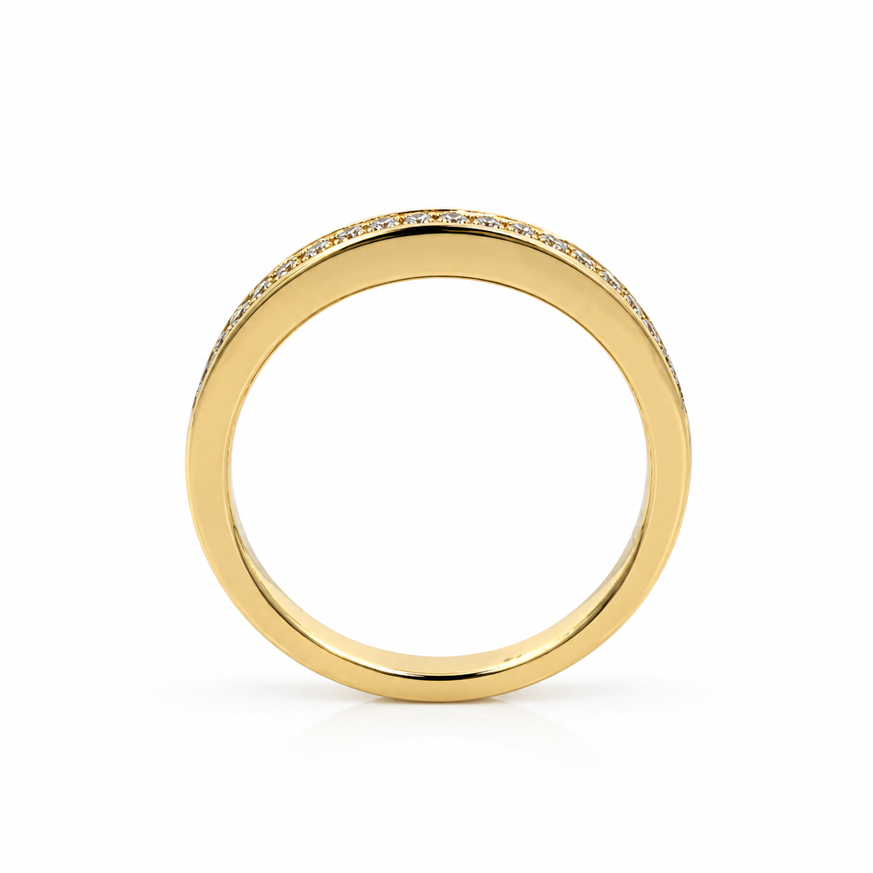 18ct Gold Diamond Set Band