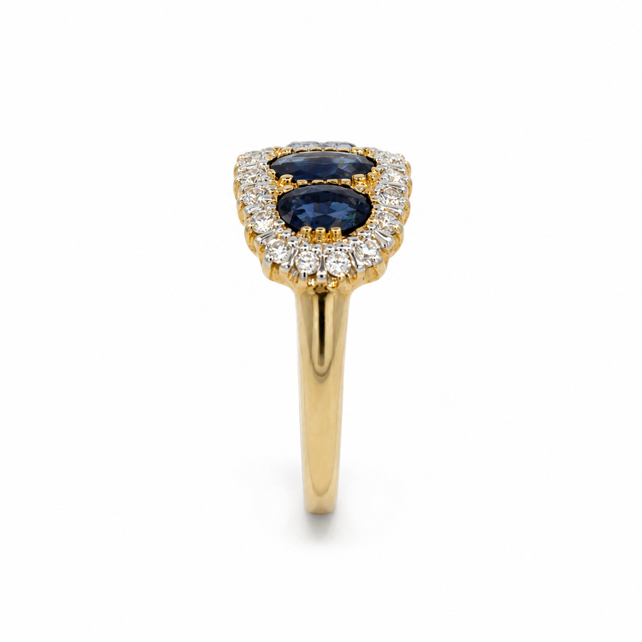 9ct Gold Sapphire and Diamond Cluster Ring