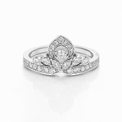 18ct White Gold Diamond Cluster Ring