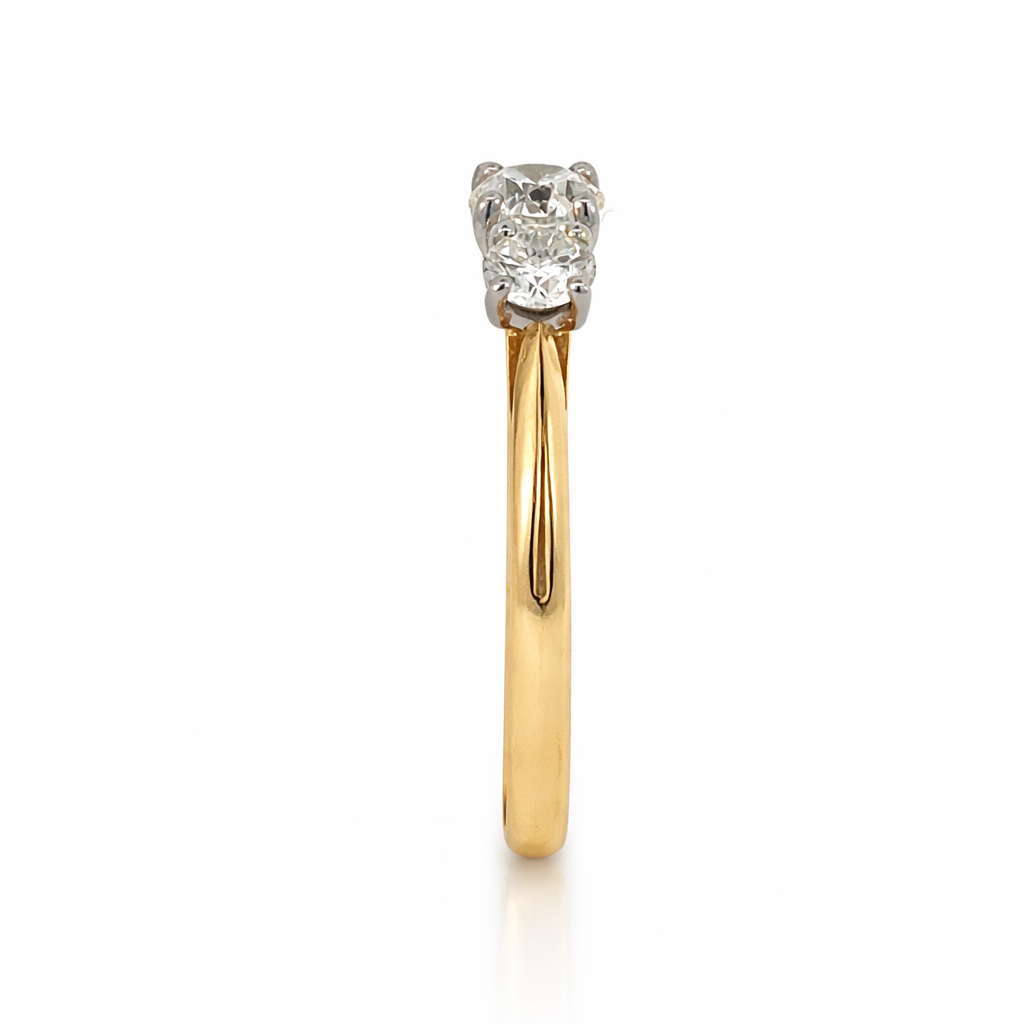 Elegant 0.75ct Diamond Trilogy Ring in 18ct Gold