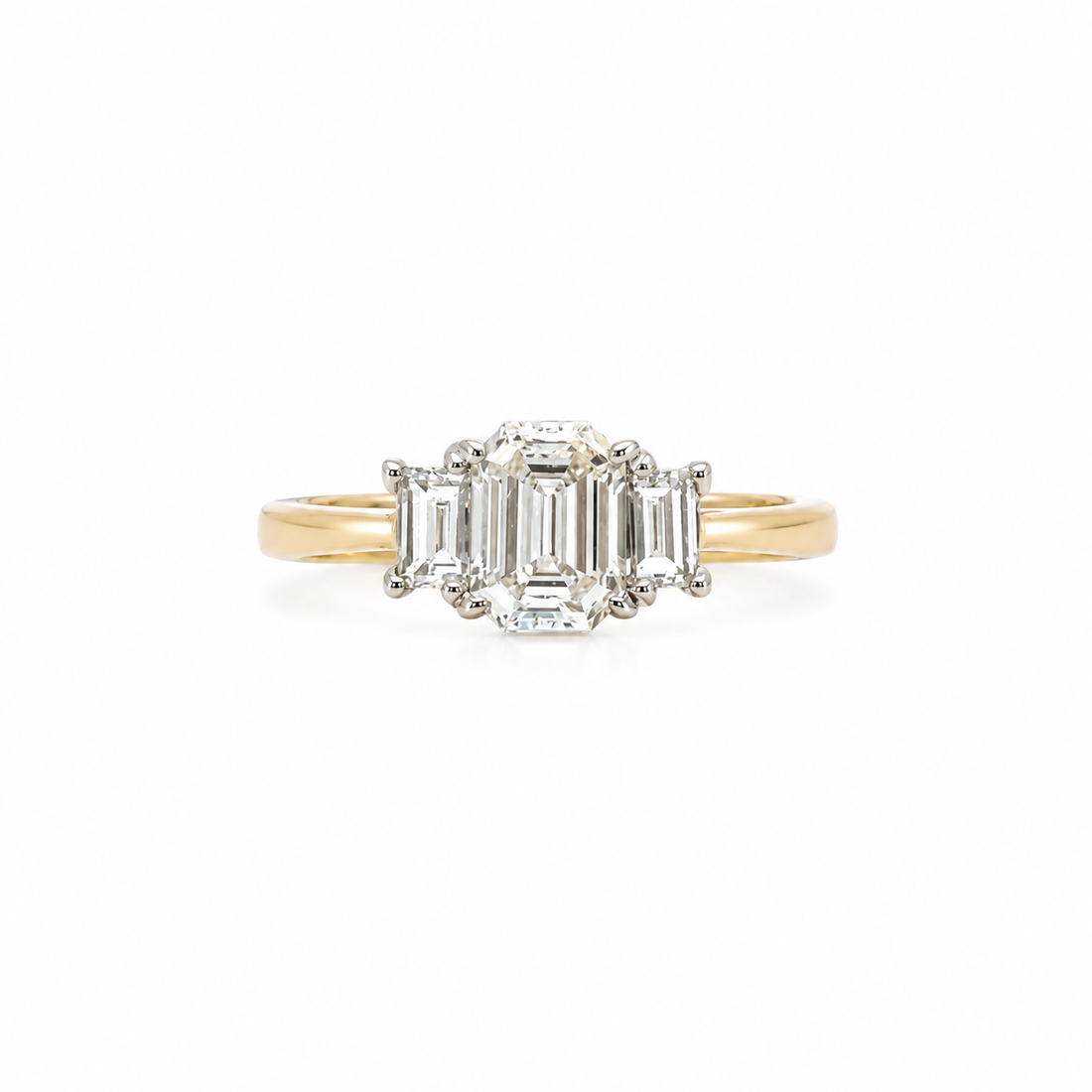 14ct Yellow Gold Three-Stone Diamond Ring