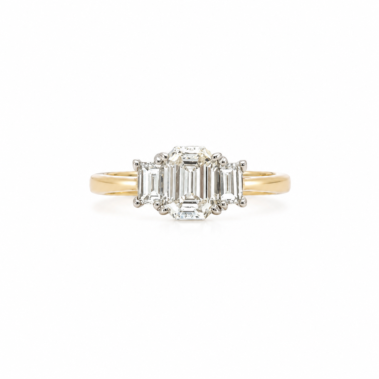 14ct Yellow Gold Three-Stone Diamond Ring