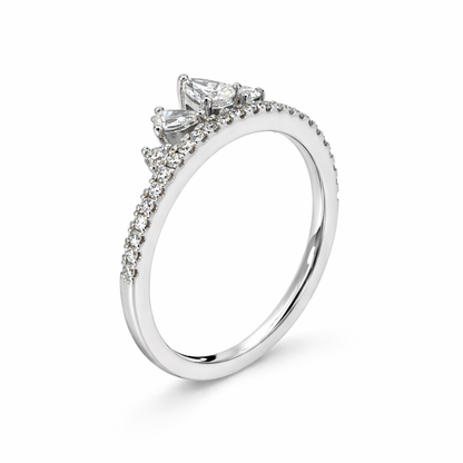 18ct White Gold Diamond Tiara Ring