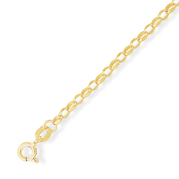 9ct. Premium Quality Diamond-Cut Oval Belcher Chain — Various Lengths - Robert Anthony Jewellers, Edinburgh