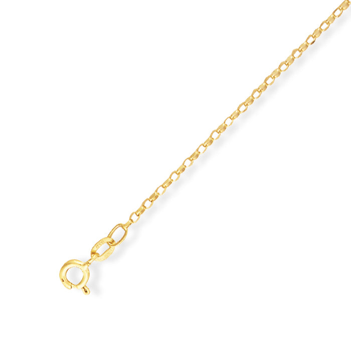 9ct. Yellow Gold Premium Quality Diamond-Cut Oval Belcher Chain — Various Sizes