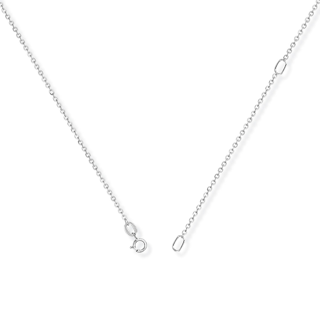 9CT White Gold Convertible Trace Chain — Extendable 16 to 18-inch - Robert Anthony Jewellers, Edinburgh