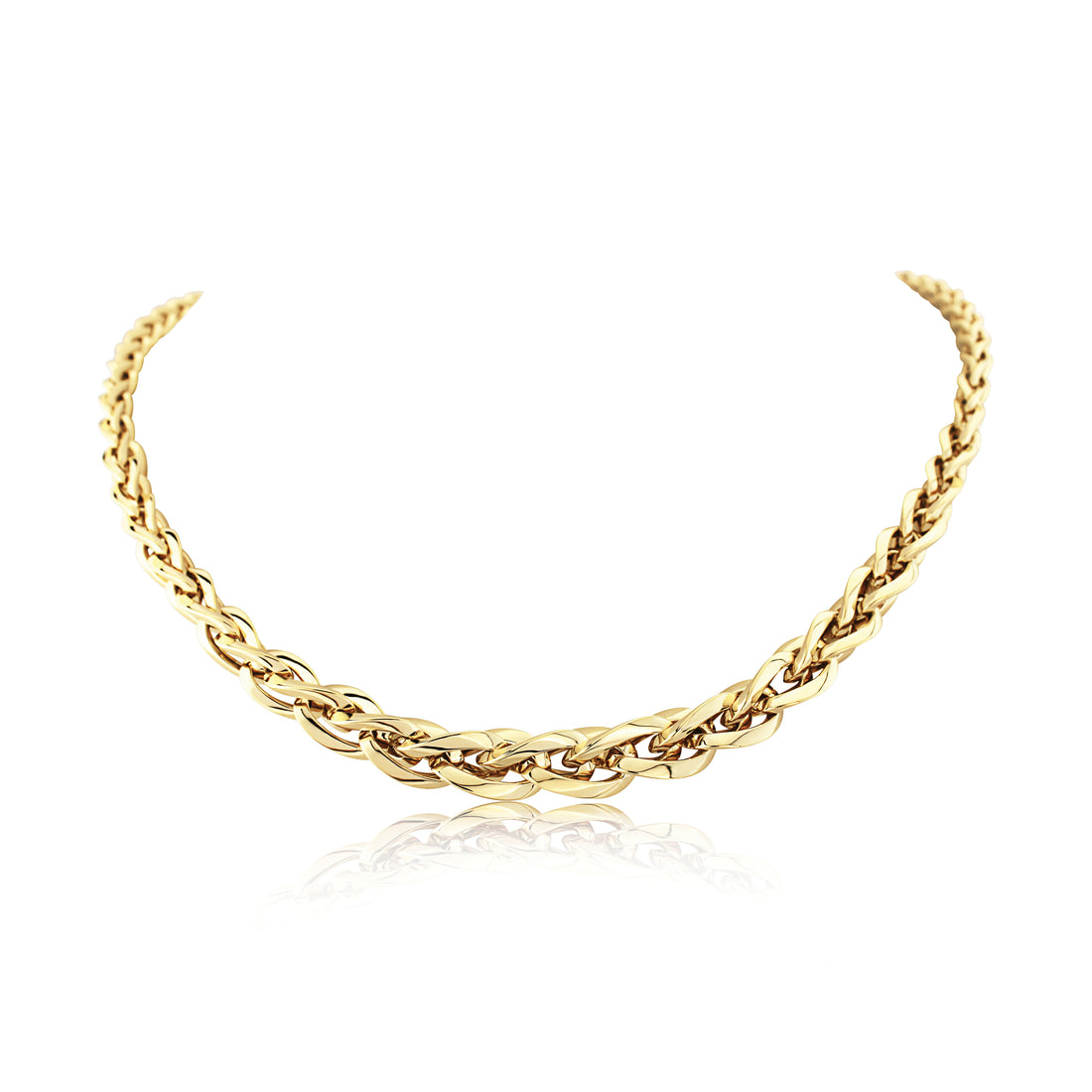 9ct. Yellow Gold Fancy Link Necklace