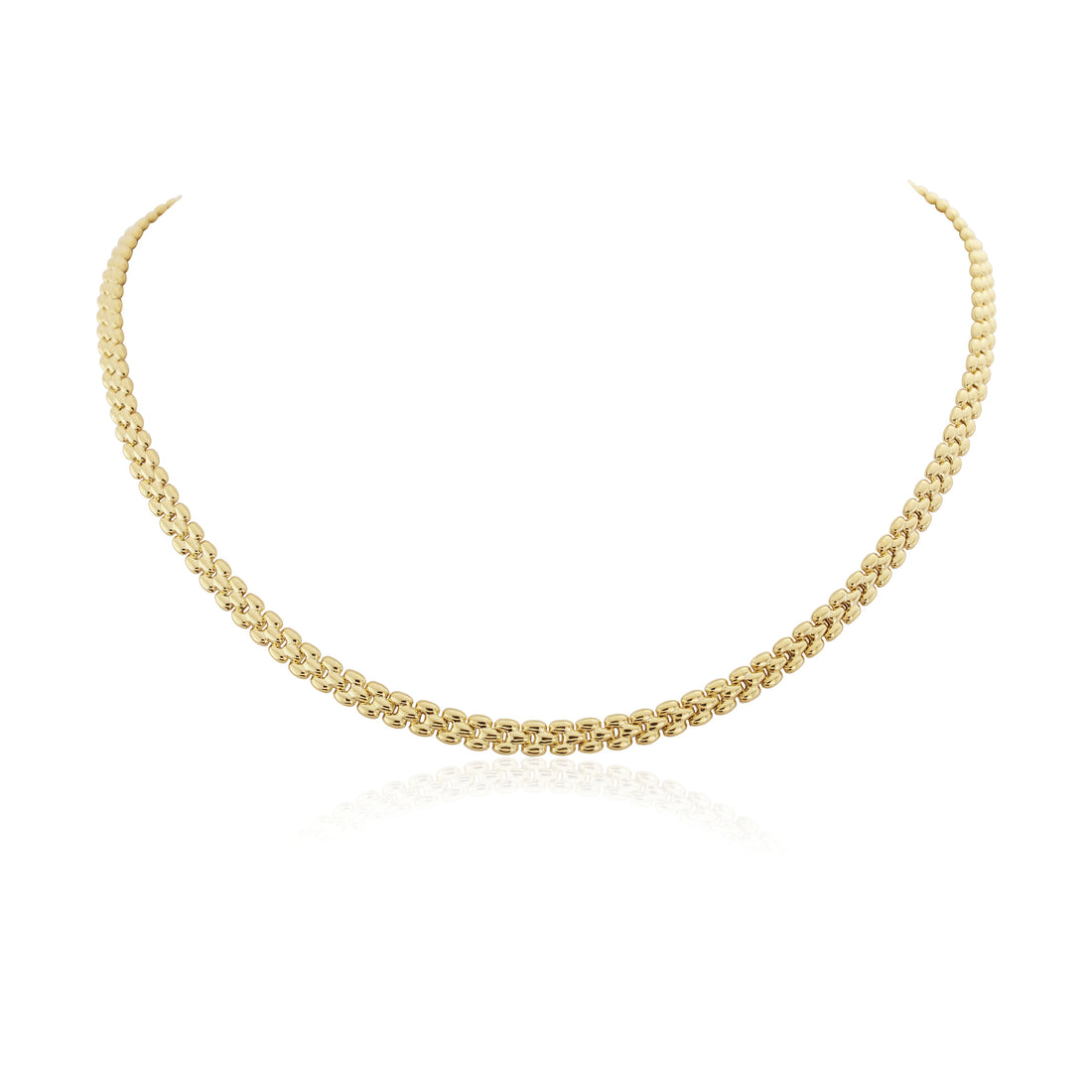 9ct. Yellow Gold Brick Necklet - Robert Anthony Jewellers, Edinburgh