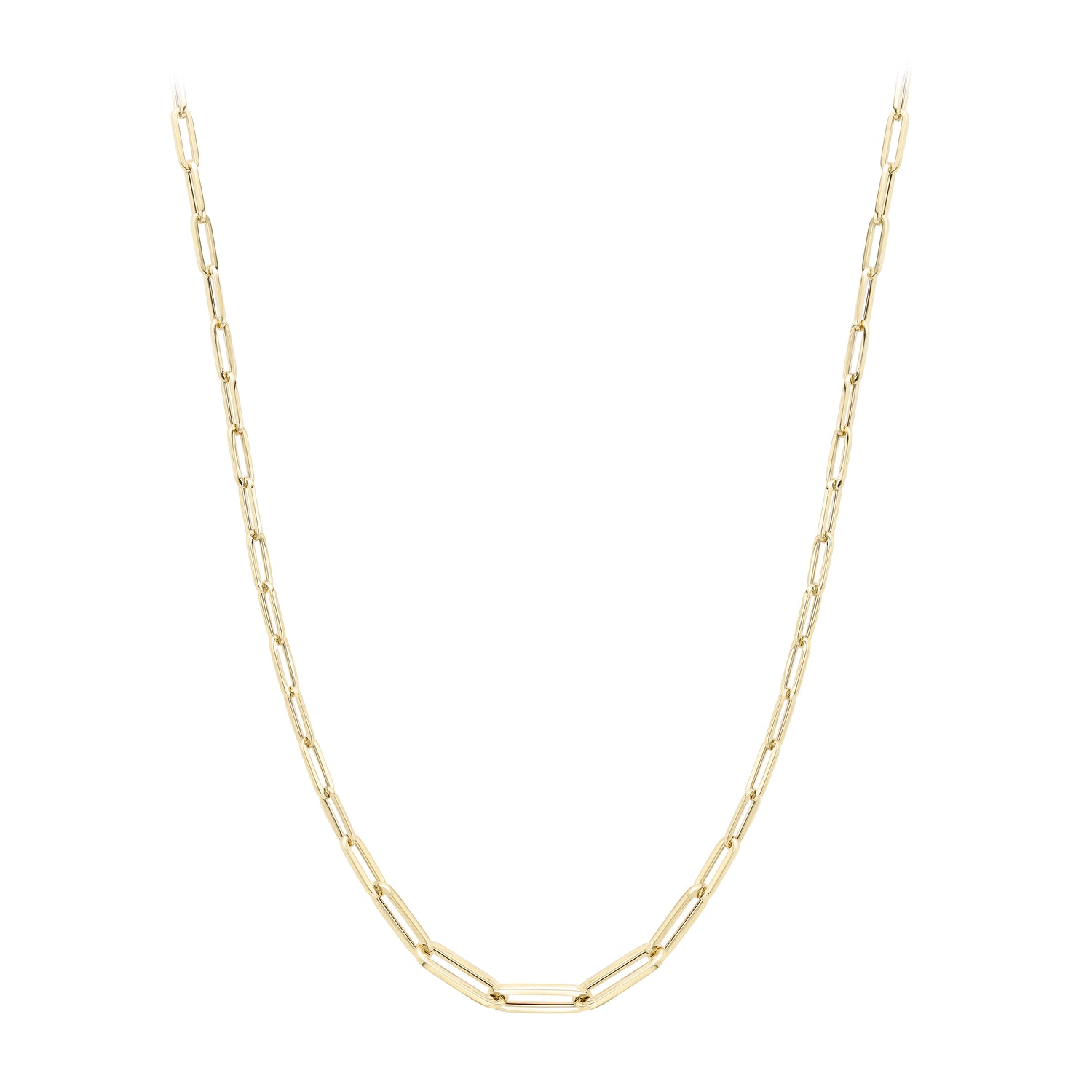9ct. Yellow Gold Graduated Oval Link Necklet