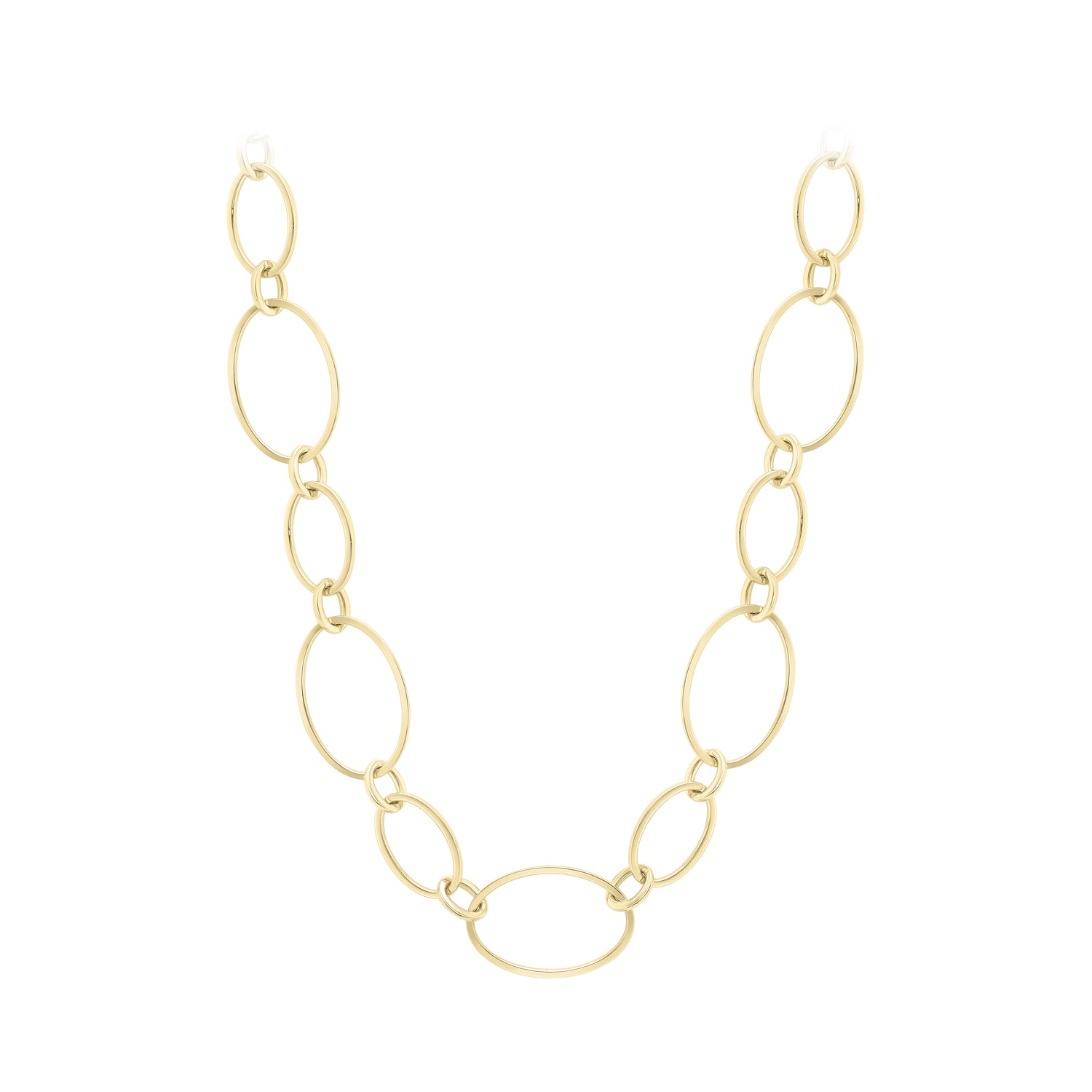 9ct. Yellow Gold Open Link Necklace