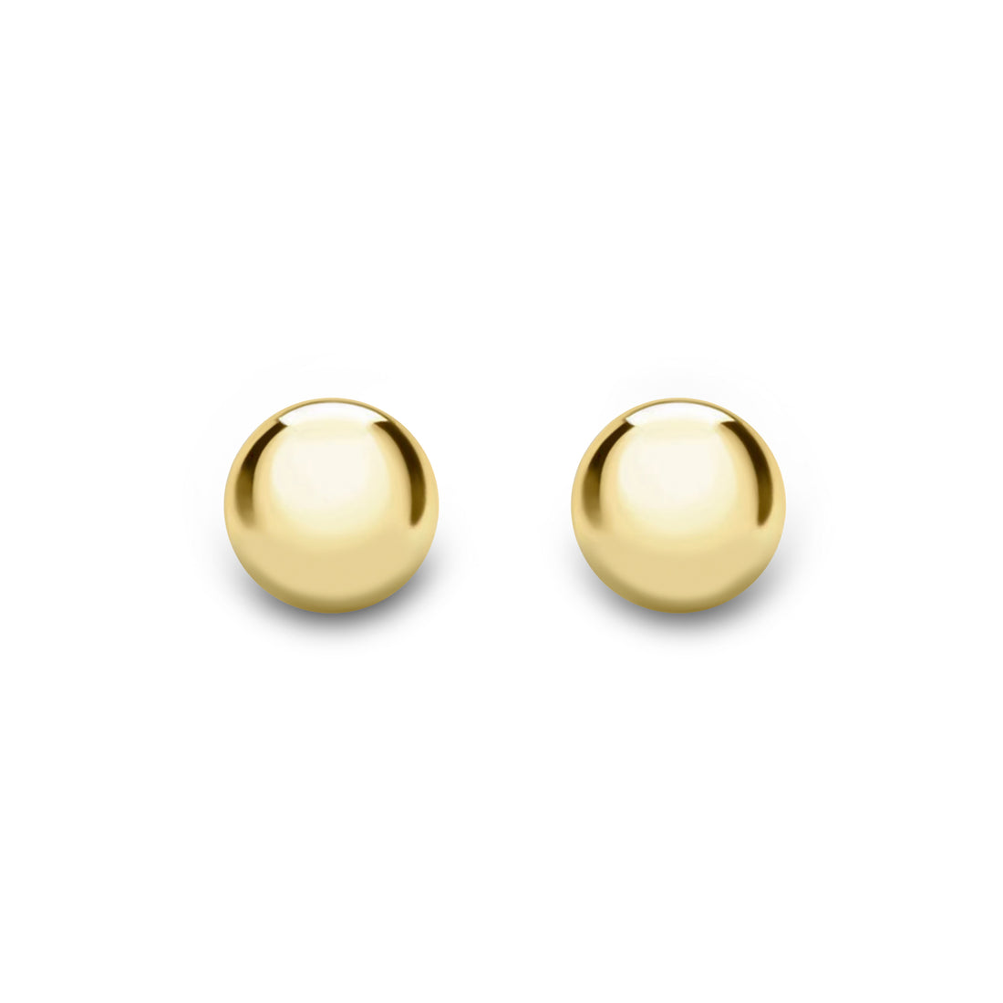 9ct Yellow Gold Ball Stud Earrings — Various Sizes