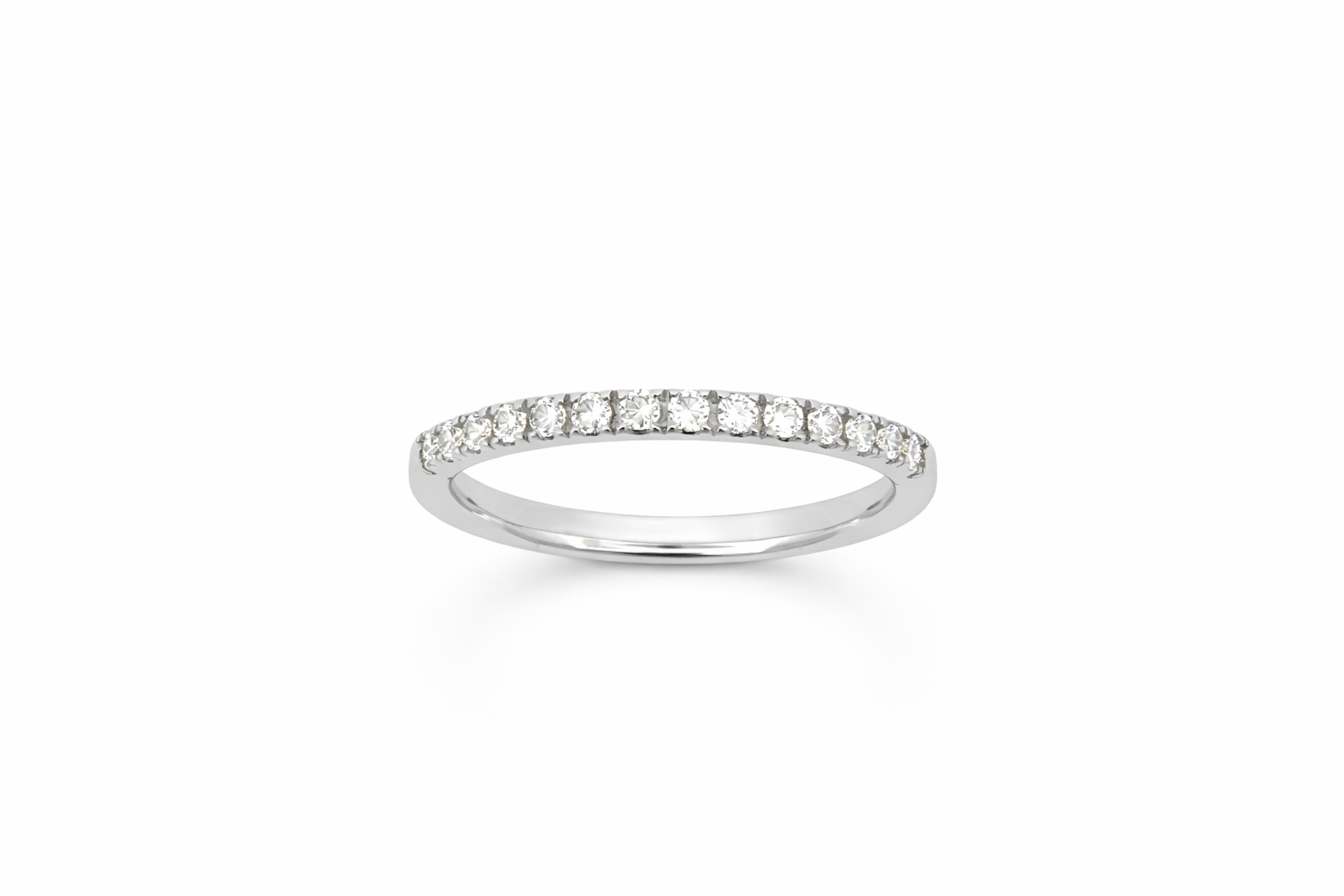 18ct White Gold Diamond Band
