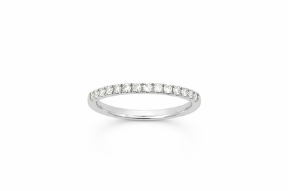 18ct White Gold Diamond Band
