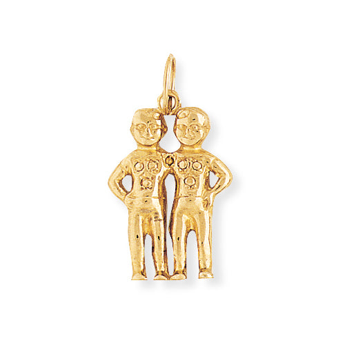 9ct. Yellow Gold Gemini Horoscope Star Sign Pendant - Robert Anthony Jewellers, Edinburgh