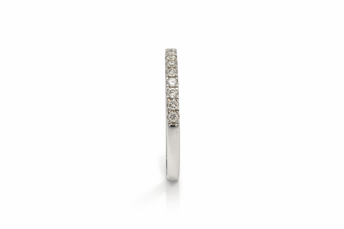18ct White Gold Diamond Band