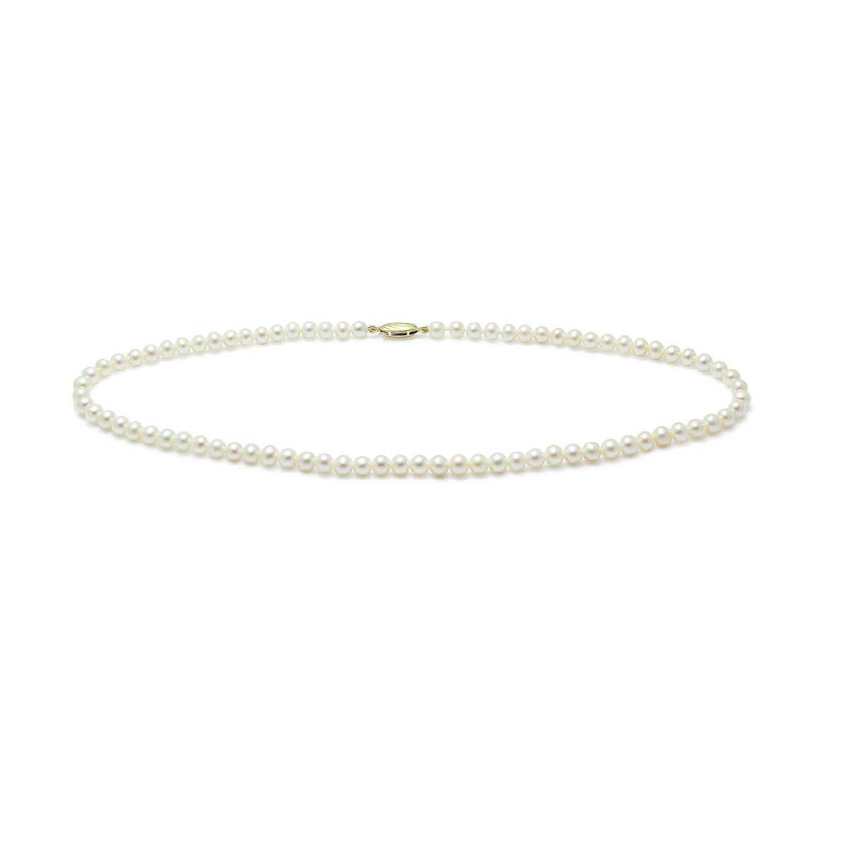 5mm Cultured River Pearl Necklace with Silver Clasp