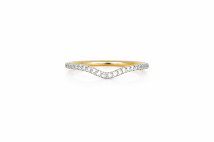 18ct Yellow &amp; White Gold Diamond Shaped Ring