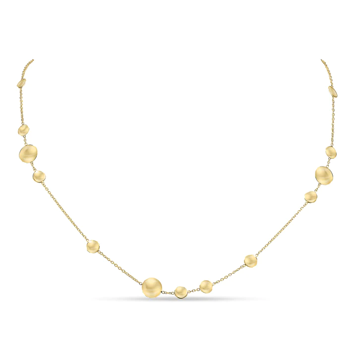 9CT Yellow Gold Flat Disc & Chain Necklace - Robert Anthony Jewellers, Edinburgh