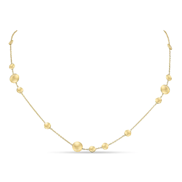 9CT Yellow Gold Flat Disc &amp; Chain Necklace