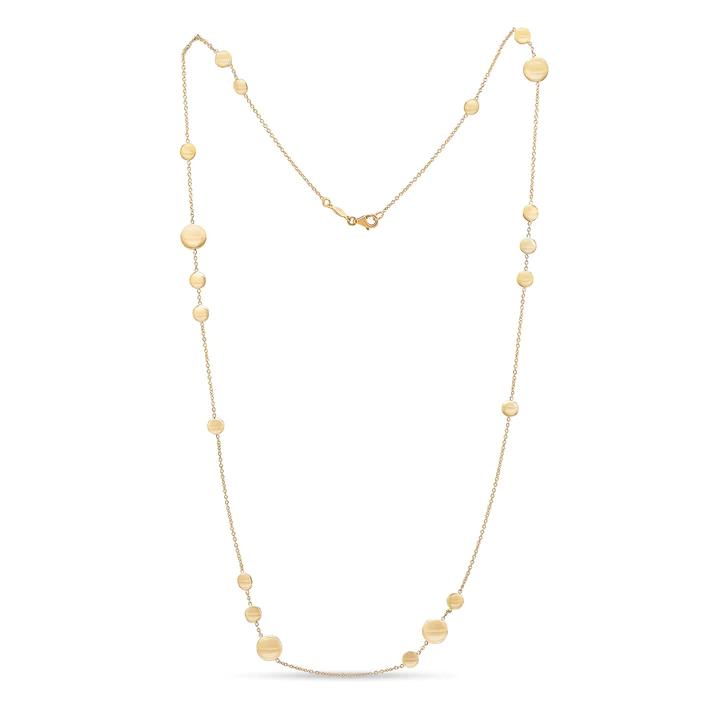 9CT Yellow Gold Flat Disc & Chain Necklace - Robert Anthony Jewellers, Edinburgh