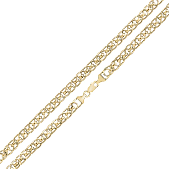 9CT Yellow Gold Handmade 6mm Oval Roller Chain Bracelet