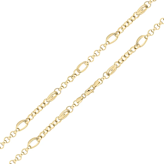 9CT Yellow Gold Handmade 8mm Fancy Belcher Chain - Robert Anthony Jewellers, Edinburgh