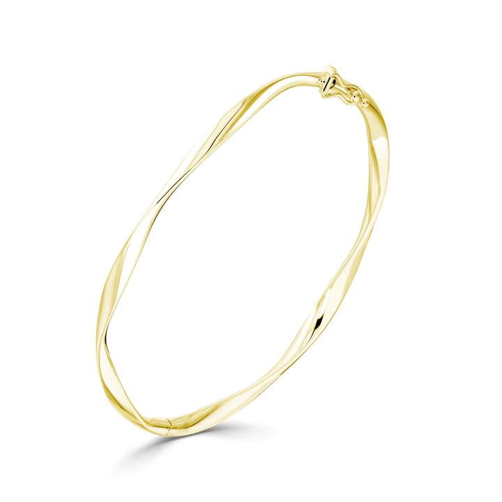 9CT Yellow Gold Loose Twist Bangle - Robert Anthony Jewellers, Edinburgh