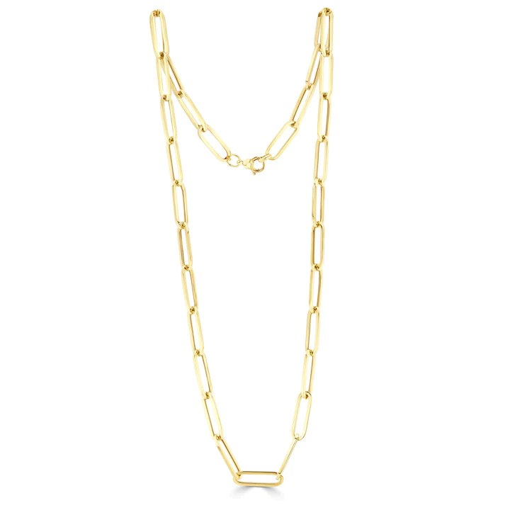 9CT Yellow Gold Paperchain Necklace - Robert Anthony Jewellers, Edinburgh