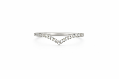 18ct Gold Diamond V-Shaped Ring