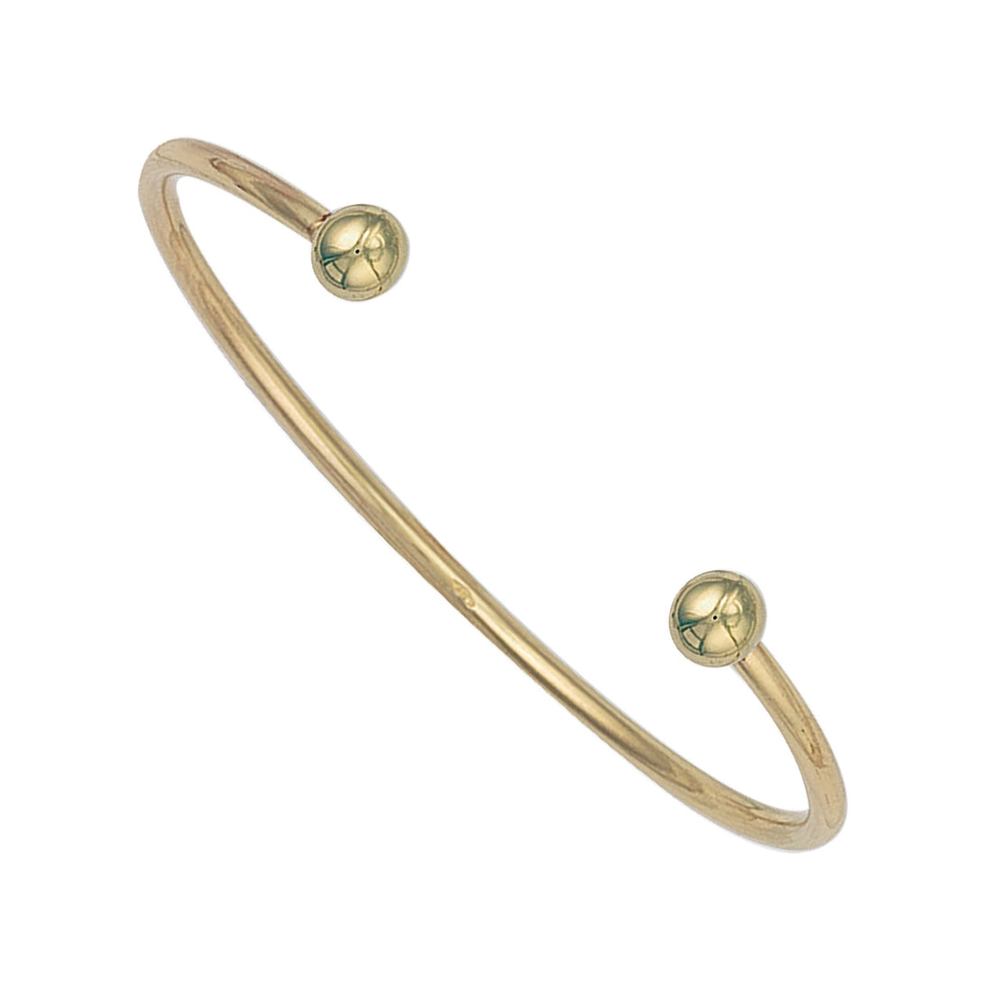 9CT Yellow Gold Ladies 2.5mm Solid Torque Bangle