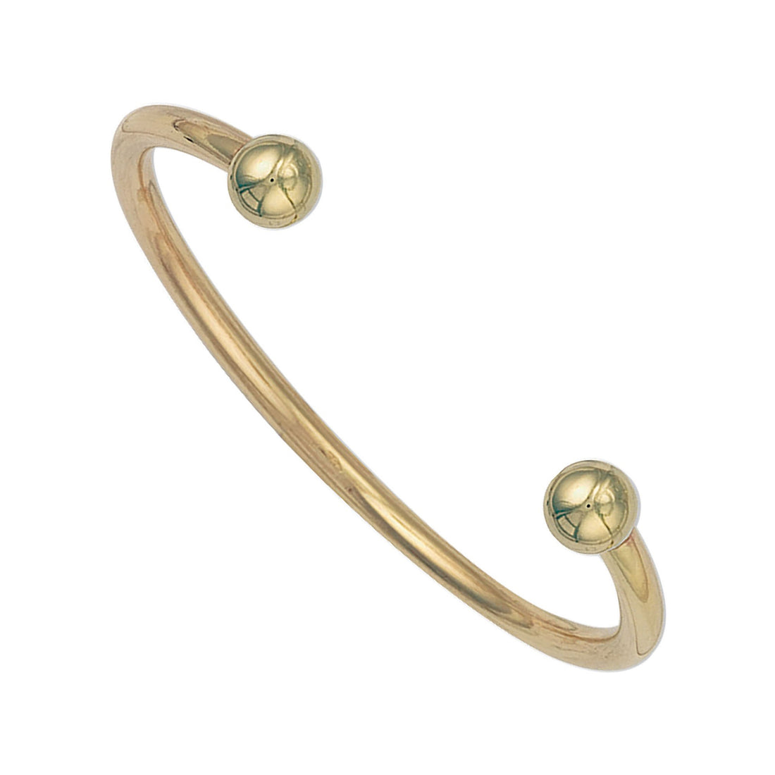 9CT Yellow Gold 4mm Solid Torque Bangle