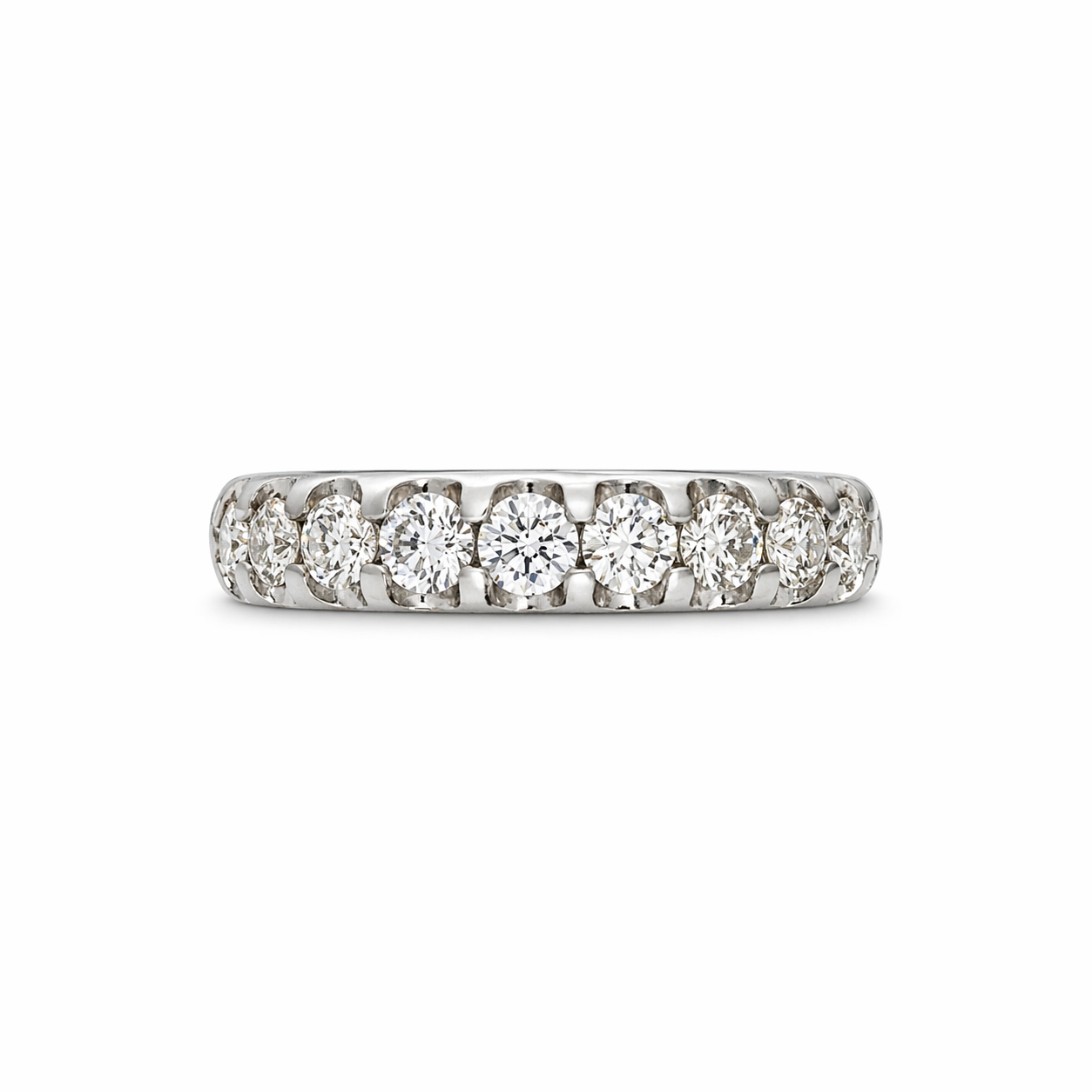 14ct White Gold 1.00ct Diamond Half Eternity Ring